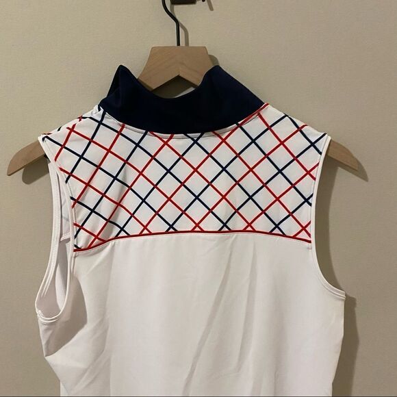 Lady Hagen Women's Windowpane Plaid Sleeveless Golf Polo - Picture 9 of 11